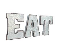 Galvanized EAT Sign Rustic Metal Letters Free Standing Decorative Sign Wall Decor