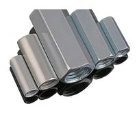 Galvanized Elongated hex nut, Screw and Screw Connection nut, Butt Joint nut-M10 * 12.5 * 33 (Hexagon / 10 pcs)