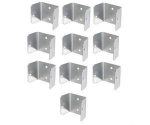 Galvanized Fence Panel Clips 10 Pack for Firm Fixing of Trellis and Timber Posts Suitable for Panels 32mm, 35mm, 45mm, and 50mm Thickness (44mm)