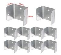 Galvanized Fence Panel Clips 10 Pack for Firm Grip on Trellis and Timber Posts Suitable for Panels up to 50mm Thickness (50mm)