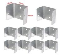 Galvanized Fence Panel Clips 10 Pack for Firm Grip on Trellis and Timber Posts Suitable for Panels up to 50mm Thickness (44mm)