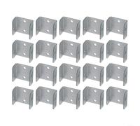 Galvanized Fence Panel Clips 20 Pack for Trellis & Timber Posts, Secure Grip for 32mm-50mm Panels, Resistant(32)