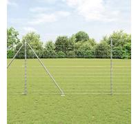 Galvanized Fence Post 250x160cm - Weatherproof Garden & Patio Support Easy Installation Modern Outdoor Animal Barrier Solution