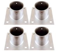 Galvanized Fence Post Brackets - 10 Pcs Heavy-Duty Support Kit for Deck & Balcony, Fixing Base for Solid Columns