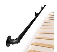 Galvanized Iron Pipe Grab Bar Kit for Indoor/Outdoor Stair Rail Support - Industrial Design Railing Pole, 1FT to 20FT Length Options, 6FT Standard, 4FT Color Choice