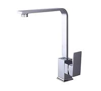 Galvanized Kitchen Faucet Swivel Design Square Water Tank Mixer Cold Water Tap Bathroom Sink Faucet A(CH) & Stylish for Modern Homes