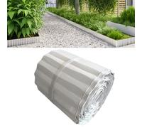 Galvanized Metal Garden Edging Border, Flexible Height 10/15/20/25cm, Easy to Install, Durable Root Barrier for Flower Beds, Lawn Mowing Protection (White, 20cm x)