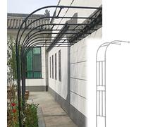 Galvanized Metal Garden Trellis - Sturdy Half Arch for Climbing Plants, Enhances Outdoor Decor, Ideal for Pathways and Flower Support