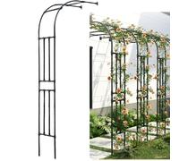 Galvanized Metal Half Arch Trellis for Climbing Plants, Wedding Garden Support, Outdoor Patio Decorative Arch, Raised Bed for Vines