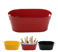 Galvanized Metal Ice Buckets, Multicolor Ice Bucket, Colorful Ice Bucket, 4 Gallon Large, with Carry Handle, Ideal for Parties, BBQs and Bars Cooling Bottles, Cans of Beer or Soft Drinks (Wine)