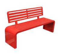 Galvanized Metal Outdoor Bench Rustproof 59" Patio Seating Durable Double Parking Bench for Entrance to Parking Terrace Stylish Garden Furniture
