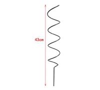 Galvanized Metal Plant Support Stake for Climbing Plants - 43 cm Flower Rack with Spiral Bracket Set (3-Piece) for Clematis, Roses, Tomatoes - Indo(B)