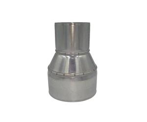 Galvanized Metal Reducer - Ducting Pipe - Steel Connector - Adaptor - Chimney Flue Liner (d - 200mm / x - 250mm) d - 200mm / x - 250mm