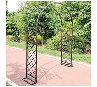 Galvanized Metal Rose Arch for Climbing Plants - Freestanding Garden Trellis Sturdy Archway Frame - Available in Brown Sizes: 140x230cm 240x230cm 280x230cm