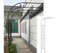 Galvanized Metal Rose Half Arch Garden Trellis - Sturdy Floral Support & Decorative Archway for Garden Beauty (Size: 60x240cm/2.0x7.9ft Color: White)