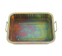 Galvanized Oil Drip Tray Pan, Professional Metal Drain Container for Auto Repair, Universal Oil Change Pan with Rustproof Design, Heavy Duty Oil Drain Pan for Cars Motorcycles Boat (500x380x95mm)