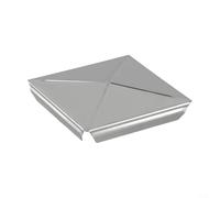 Galvanized Post Cap Stylish Pyramid Design in Stainless Steel, Protects Square Posts, 10 Pieces (1pcs 100mm)