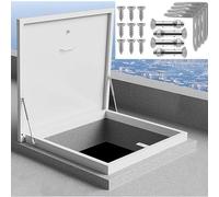 Galvanized Powder Coated Rooftop Hatch Cover Plate50x50 cm Ceiling Lid with Handle Weatherproof Roof Access Hatch for Easy Maintenance & Emergency Exit