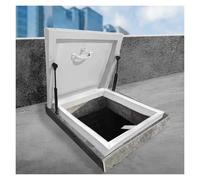 Galvanized Powder Coated Steel Roof Hatch Deck Installation Roof Window, Large Roofs Maintenance Hatch Cover, Waterproof Manhole/Cellars Exit Cover for Hallway Loft Garage(65x65cm)