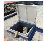 Galvanized Powder Coated Steel Roof Hatch Loft Access Hatch Door Multiple Sizes Available Cellars Exit Cover Specialised Factory and Shopping Centres(60x60cm/1.97x1.97ft)
