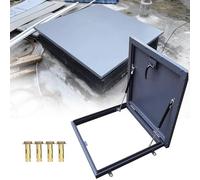 Galvanized Powder Coated Steel Roof Hatch Roof Access Hatch, Roof Hatch Deck Installation Roof Window Attic Basement Cellar Stairs Outlet Lid with Gas Shock Strut & Handle,55x55cm