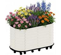 Galvanized Raised Garden Bed Self-Watering Elevated Planter Box