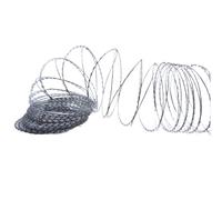 Galvanized Razor Barbed Wire Roll, 70m Stainless Steel Helix Coils for Garden & Farm Protection, 45cm Spiral Razor Fence, Durable Security Solution