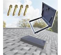 Galvanized Roof Access Hatch Waterproof Roof Vent Cover 95x95cm Roof Skylight Access Door Rain-Resistant Metal Trap for Easy Roof Access