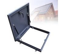 Galvanized Roof Access HatchWeatherproof Aluminum Security Door for Attic/Basement Custom Skylight Lid with Handle Ideal for Home & Industry Size 95x95 cm