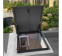 Galvanized Roof Air Exhaust Hatch - 21.7x21.7in Metal Access Door for Attic, Cellar, Basement with Gas Strut & Handle - Durable Ventilation Cover, 55x55cm