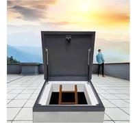 Galvanized Roof Hatch Durable Versatile Galvanized Powder Coated Steel Roof Hatch Roof Steel Security Door Roof Access Hatch Basement Flat Roof Escape Hatch,A,75x60cm