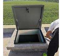 Galvanized Roof Hatch Skylight Roof Caps Window with Gas Shock Strut Portable Loft Ventilation Roof Access Hatch Cover Plate Roof Security Door for Warehouse Attic Cellar,A,55x50cm