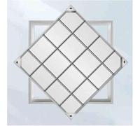 Galvanized Square Manhole Cover for Tank 80x80cm/31.4x31.4in Stainless Steel Flush Mount Paving CapDrainage Access Heavy-Duty Shaft Cover