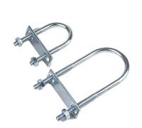 Galvanized Standard Carbon Steel u-Shaped Bolt, u-Shaped Extended Screw Rod, Water Pipe Buckle Pipe M6(1set 6x50x150)