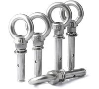 galvanized steel anchor, Sleeve Anchor Concrete Expansion Eye Bolt 304 Stainless Steel Installation Artifact Hook Long Universal(M16x100mm)