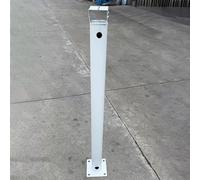 Galvanized Steel CCTV Security Camera Mount Bracket Pole, 1.6ft 3.3ft 3.9ft 4.9ft Surveillance Cameras Ground Stand, Weatherproof Monitor Post(White,1.5m/4.9ft)