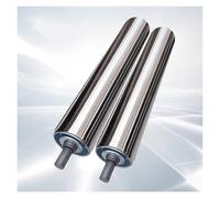 Galvanized Steel Conveyor Rollers - 2 Pack Replacement Feed Table Rollers for Factories Durable and Heavy-Duty Ideal for Industrial Use and Material Handling