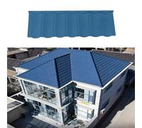 Galvanized Steel Corrugated Roofing Panels, Metal Architectural Roofing Shingles, Heavy Duty Ceiling Insulated Panels, Corrugated Roof Tiles for Home/Villa/Hotels Roofs(Blue,30pcs)