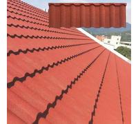 Galvanized Steel Corrugated Roofing Panels, Metal Architectural Roofing Shingles, Heavy Duty Ceiling Insulated Panels, Corrugated Roof Tiles for Home/Villa/Hotels Roofs(Red,30pcs)