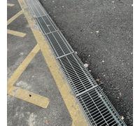 Galvanized Steel D GrateChannel Drain Cover Professal Outdoor Siphon for Effective D in Gardens Driveways Gas & Sewers (100x30x3cm)