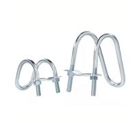 Galvanized Steel Double U-Bolt Cross Pipe Connector, Scaffolding Fixing Clamp for Perpendicular Tube Joints, 14mm Wrench Size(1.5 in/3 in 3 pcs)