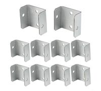 Galvanized Steel Fence Panel Clips 10 Pack for Strong Attachment of Trellis & Timber Posts (32mm)