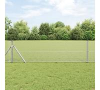 Galvanized Steel Fence Post Set - 2 Pack, 10 x 0.5 m - Garden Fence, Ideal for Garden Gates & Wooden Fences - Perfect for Outdoor Use