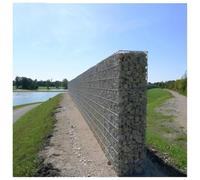 Galvanized Steel Gabion Basket, Rust-Proof Weather-Resistant Mesh for Sturdy Retaining Walls, Perfect for Landscaping and Erosion Control