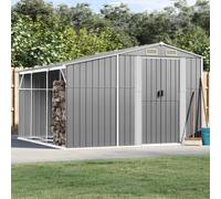 Galvanized Steel Garden Storage Shed - Durable Metal Tool Bunker with Sloping Roof, Perfect for Storing Logs, Coal & Outdoor Equipment
