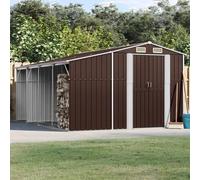 Galvanized Steel Garden Storage Shed - Durable Metal Tool Bunker with Sloping Roof, Perfect for Storing Logs, Coal & Outdoor Equipment