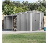 Galvanized Steel Garden Storage Shed - Durable Metal Tool Bunker with Sloping Roof, Perfect for Storing Logs, Coal & Outdoor Equipment