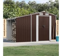 Galvanized Steel Garden Storage Shed - Durable Metal Tool Bunker with Sloping Roof, Perfect for Storing Logs, Coal & Outdoor Equipment