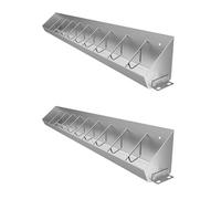 Galvanized Steel Livestock Feeder Pan, No Waste Design for Efficient Farm Animal Feeding, Durable Outdoor Trough for Horses and Cattle