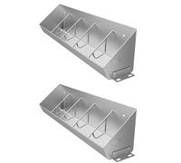 Galvanized Steel Livestock Feeder Pan, No Waste Design for Efficient Farm Animal Feeding, Durable Outdoor Trough for Horses and Cattle
